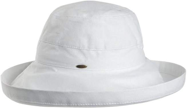 Womens Cotton Big Brim Hat With Inner Drawstring & Upf