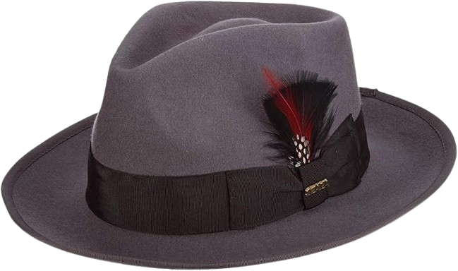 Classico Men's Wool Felt Snap Brim Fedora